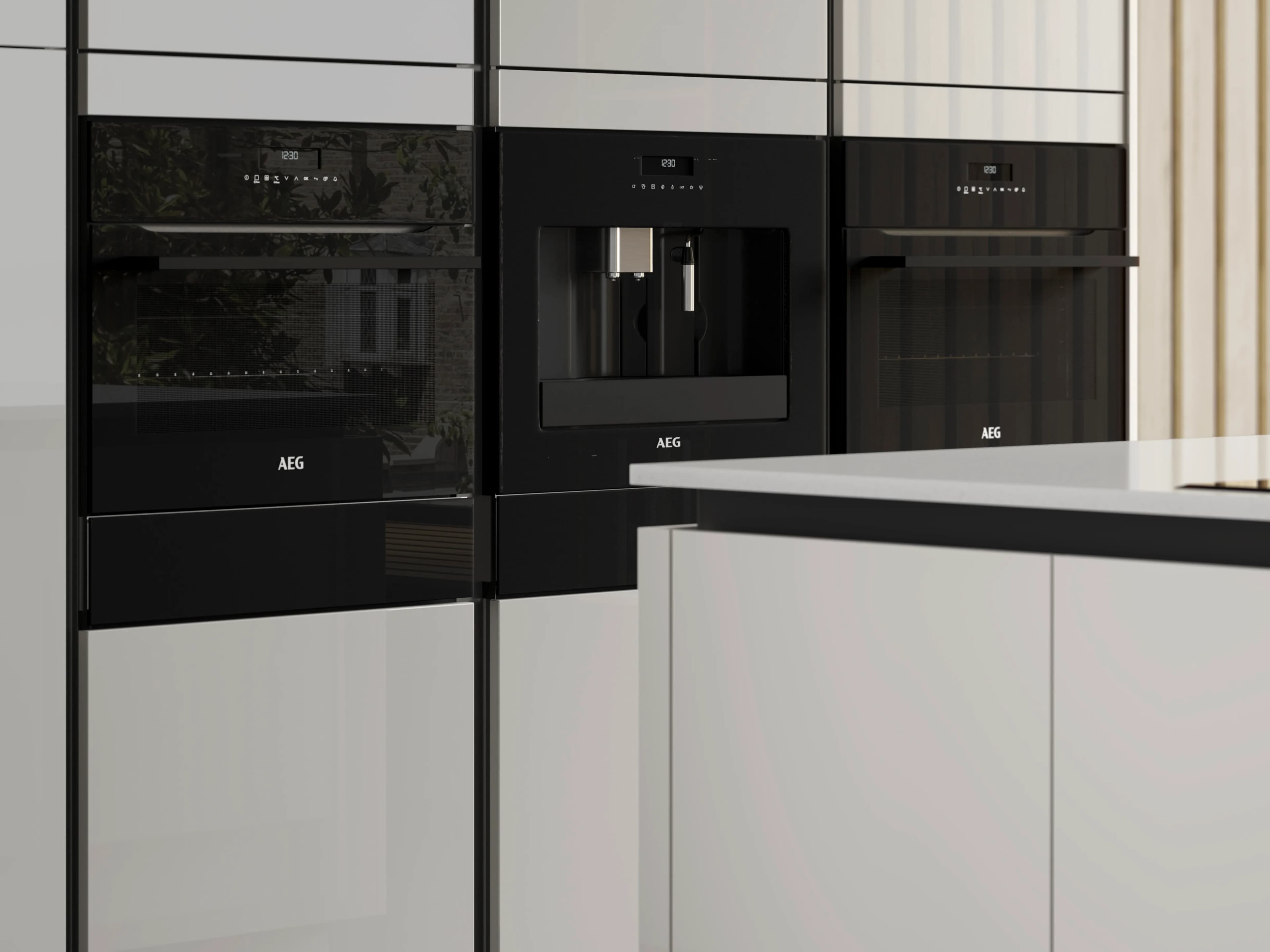 Linear Ice kitchen design detail - Bentley Kitchens