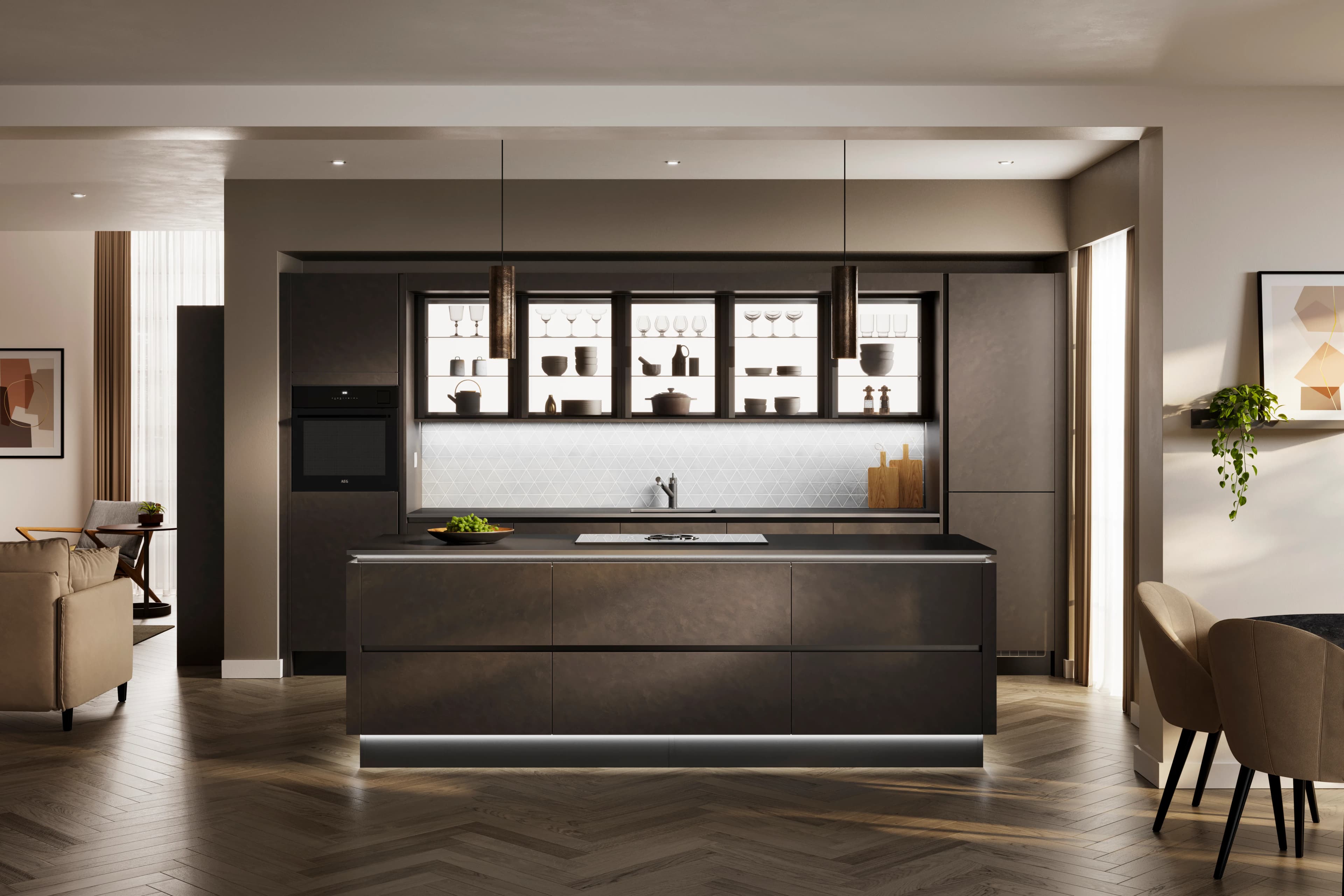 Linear Icon kitchen design detail - Bentley Kitchens