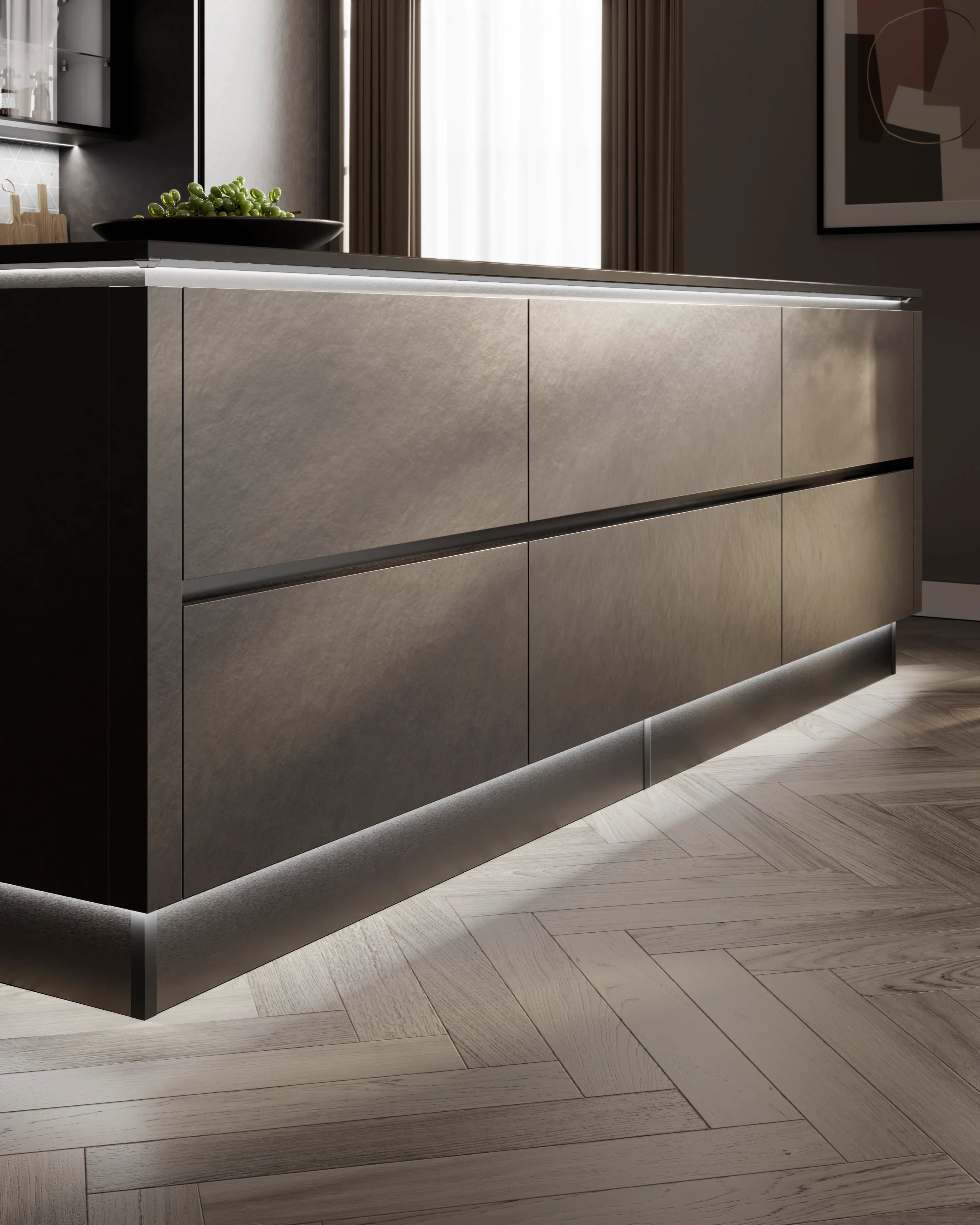 Linear Icon kitchen design detail - Bentley Kitchens