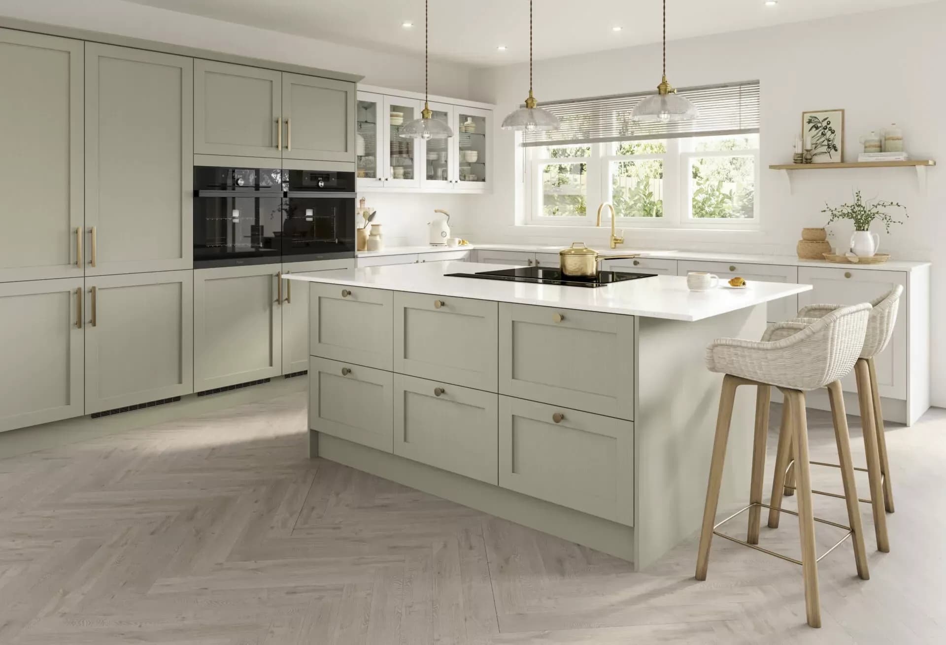 Shaker kitchen range