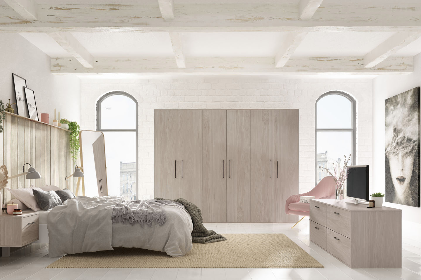The Dawn Grey Walnut range offers a sleek and contemporary aesthetic while still retaining a sense of warmth and cosiness, making it an ideal choice for creating a neutral and inviting bedroom environment